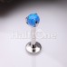 Opal Ball Prong Top Steel Internally Threaded Labret