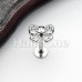 Dainty Bow-Tie Sparkle Top Steel Labret