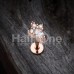 Rose Gold Classy Victorian CZ Top Steel Labret