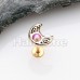 Golden Treasure Celtic Moon Steel Labret