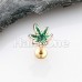 Golden Sparkle Cannabis Steel Labret