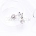 CZ Prong Dainty Dangle Gem Top Steel Externally Threaded Labret