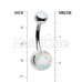 Opal Gem Double Stone Ball Steel Belly Button Ring