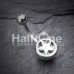 Star Holographic Glitter Inlay Steel Belly Button Ring