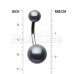 Double Luster Pearl Ball Steel Belly Button Ring Double Luster Pearl Ball Steel Belly Button Ring