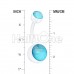 Hologram Bio Flexible Shaft Acrylic Ball Belly Button Ring