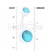 Hologram Bio Flexible Shaft Acrylic Ball Belly Button Ring