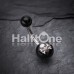 Pirate Skull Acrylic Logo Belly Button Ring