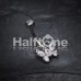 Delightful Cubic Zirconia Butterfly Belly Button Ring
