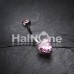Classic Cubic Zirconia Heart Prong Sparkle Belly Button Ring Classic Cubic Zirconia Heart Prong Sparkle Belly Button Ring