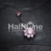 Spring Cubic Zirconia Flower Belly Button Ring