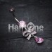 Romantic Cubic Zirconia  Gem Bow-Tie Belly Button Ring