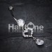 My Darling Heart Cubic Zirconia Belly Button Ring