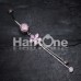 Flower Sparkle Cubic Zirconia Belly Button Ring
