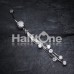Lustre Droplets Cubic Zirconia Belly Button Ring