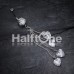 Heart Crystal Drops Cubic Zirconia Belly Button Ring