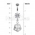 Alluring Dainty Rose Cubic Zirconia Belly Button Ring