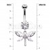 Shimmering Butterfly Sparkle Cubic Zirconia Belly Button Ring