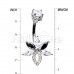Roaring 20's Marquis Cubic Zirconia Belly Button Ring