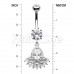 Crown Jewels Cubic Zirconia Belly Button Ring