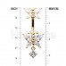 Golden Double Butterfly Dangle Drop Cubic Zirconia Belly Button Ring
