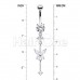 Dangling Butterfly CZ Drop Cubic Zirconia Belly Button Ring