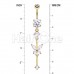 Golden Dangling Butterfly CZ Drop Cubic Zirconia Belly Button Ring