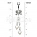 Bling Vintage Bow Pearl Hearts Dangle Belly Button Ring