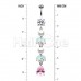 Pastel Pearl Leaf Drop Bling Belly Button Ring