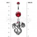 Balerion Jeweled Eye Dragon Belly Button Ring