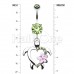 Turtle Hawaiian Flower Belly Button Ring