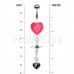 Heart & Dagger Crazy in Love Belly Button Ring