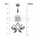 Twinkling Ribbon Bow Belly Button Ring Twinkling Ribbon Bow Belly Button Ring
