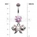 Twinkling Ribbon Bow Belly Button Ring