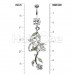 Romantic Vines Butterlfy Flowers Belly Button Ring Romantic Vines Butterlfy Flowers Belly Button Ring