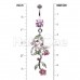 Romantic Vines Butterlfy Flowers Belly Button Ring Romantic Vines Butterlfy Flowers Belly Button Ring
