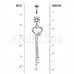 Dainty Floral Heart Pearl Drop Belly Button Ring