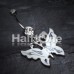 Marble Butterfly Belly Button Ring