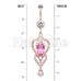 Rose Gold Princess Beloved Heart Belly Button Ring
