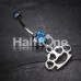 Multi Hearts Brass Knuckle Belly Button Ring Multi Hearts Brass Knuckle Belly Button Ring