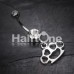 Multi Hearts Brass Knuckle Belly Button Ring Multi Hearts Brass Knuckle Belly Button Ring