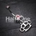 Multi Hearts Brass Knuckle Belly Button Ring