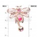 Rose Gold Vintage Soaring Dragonfly Drop Top Down Reversible Belly Button Ring