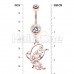 Rose Gold Madame Mariposa Belly Button Ring