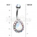 Opalescent Teardrop Belly Button Ring