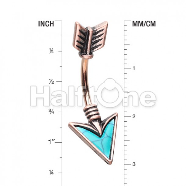 Rose Gold Follow Your Own Arrow Belly Button Ring
