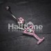 Martini Glass Sparkle Belly Button Ring