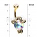 Golden Dragon's Claw Belly Button Ring