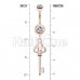 Rose Gold Key to Happiness Belly Button Ring