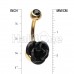 Golden Bright Metal Rose Blossom Belly Button Ring
